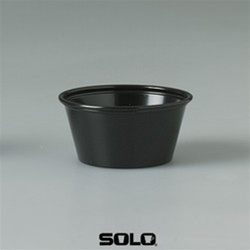 B200EN/P200BLK  2oz Black Souffle Cup SOLO 2500/case