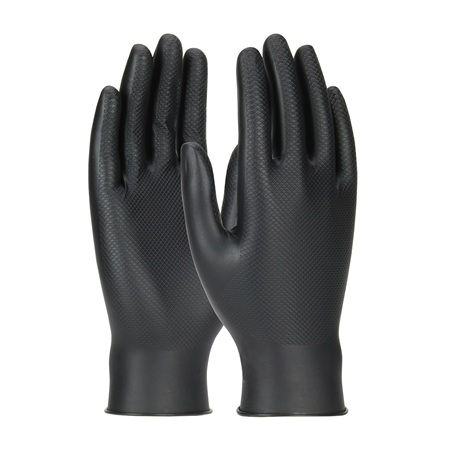 EXTENDED USE AMBIDEXTROUS NITRILE GLOVE WITH TEXTURED