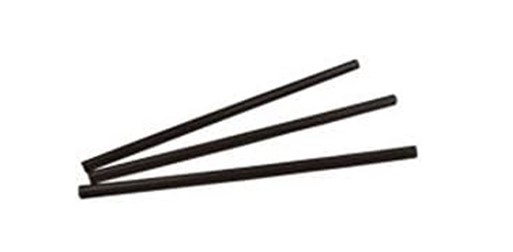 6BPBK6500 6&quot; Giant Cell-O-Core  Black Unwrapped Straw 500/Box 