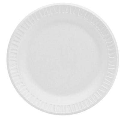 6PWC 6&quot; XPS Non-Laminated  White Foam Plate 1000/Cs 