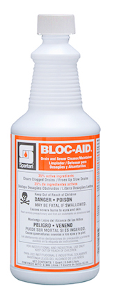 BLOC AID DRAIN &amp; SEWER CLNR/MN 12 QT/CS