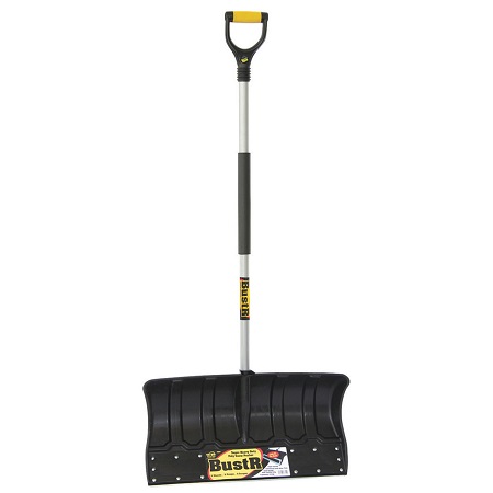 24" SNOW SHOVEL HD POLY W/HD WEAR PLATE BUSTR 6CS