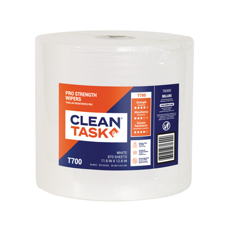 CLEAN TASK PRO STRENGTH T700  WIPERS, POP-UP BOX, WHITE, 