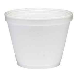 12SJ20 12oz EPS White Foam  Food Container 25/Sleeve - 500 