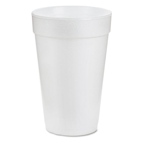 16J16 16oz EPS Foam White Cup  25/Sleeve - 1000 Cups/Case 