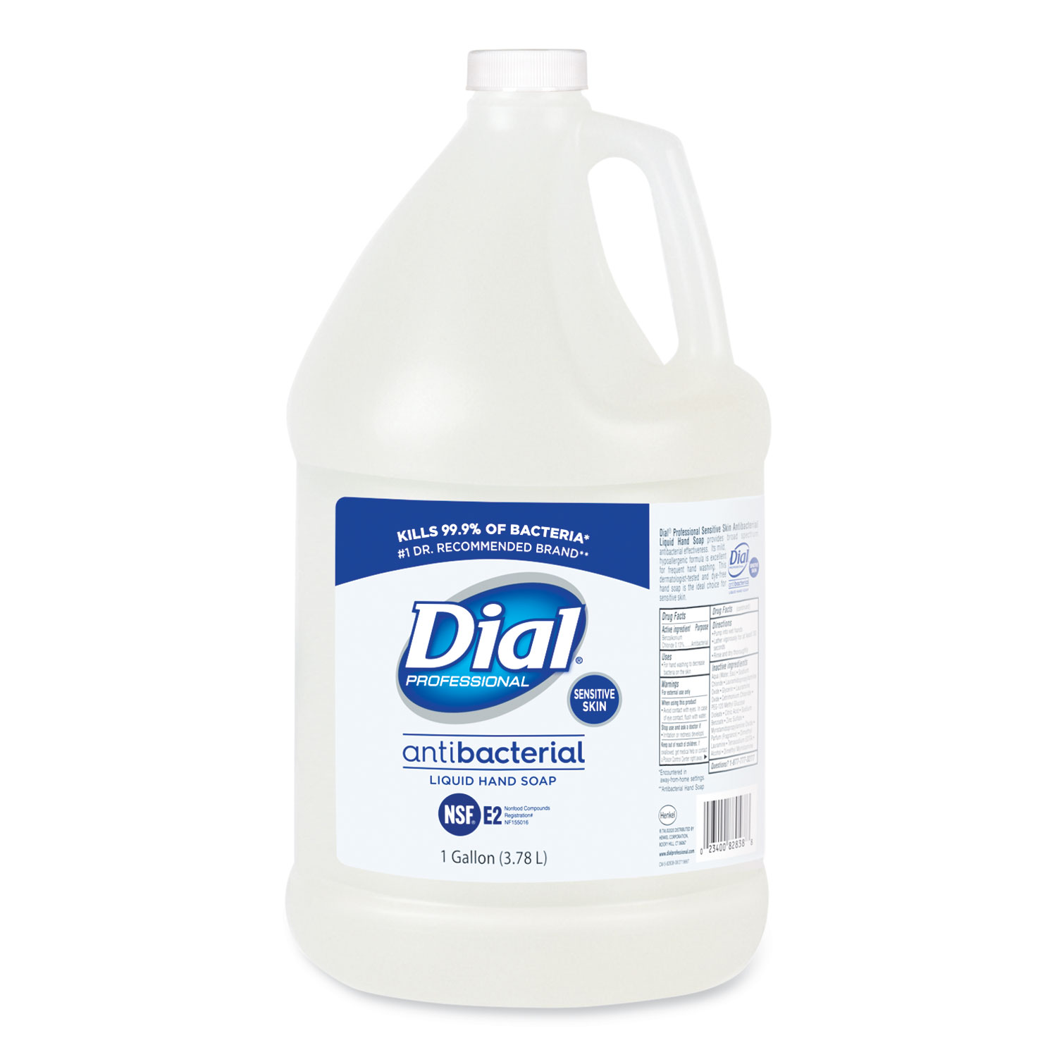 82838 Dial Soap White AntiBac  for Sensative Skin 1GAL 4/CS