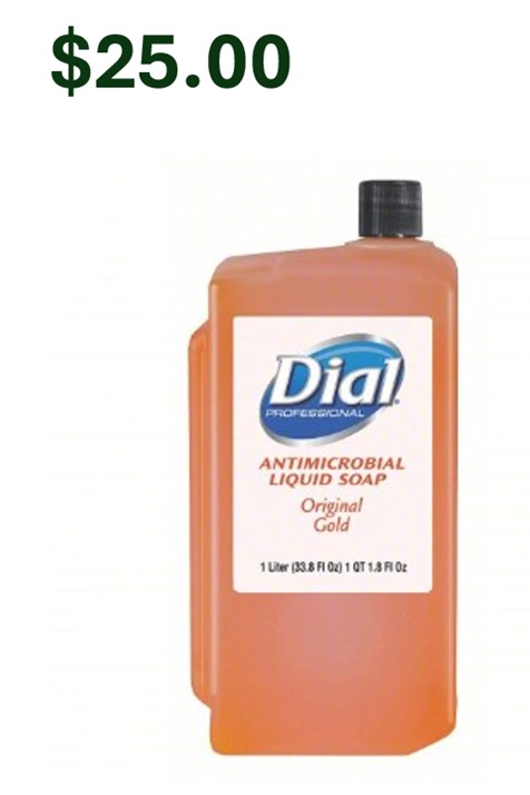 84019 Dial Antibacterial  Liquid Gold 1 Liter Soap 