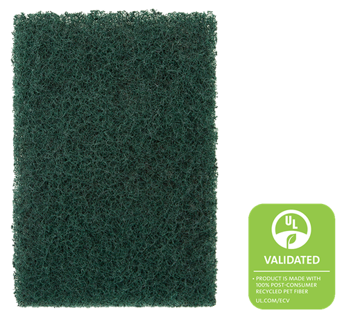 86-606 6"x9" Green Heavy Duty 
Scouring Pad 18/Cs