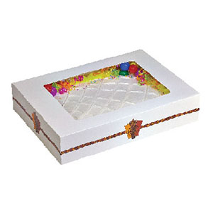 005100202 Half Sheet Cake Box w/Window 19x14x4 HARVEST 50/C