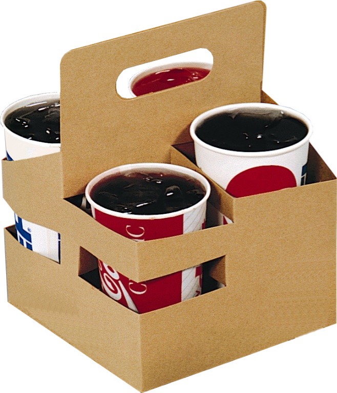 02051-300 4-Cup Drink Carrier Handled Field Cont.  200/case