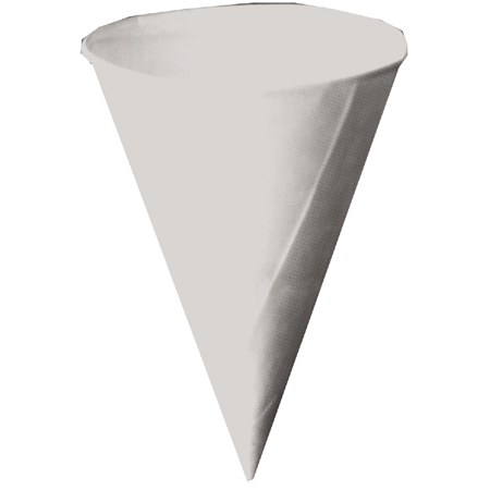 SCC4BRCT 4oz WHITE DRY WAX  CONE CUP ROLLED RIM 200/25