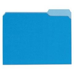 UNV10501 Blue File Folder  1/3TAB Letter Size 100/BX