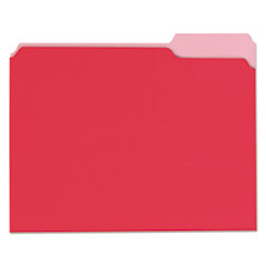 UNV10503 Red File Folder  1/3TAB Letter Size 100/BX