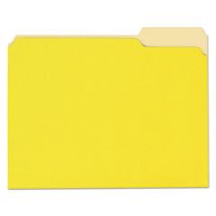 UNV10504 Yellow File Folder  1/3TAB Letter Size 100/BX