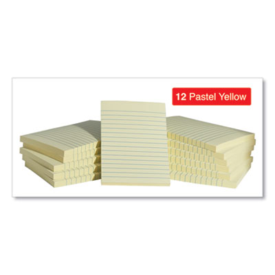 UNV35673 4&quot;x6&quot; Lined Yellow 
Sticky Note Pad 100 Sheets 
12/Pack