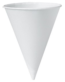 8OZ CONE COMPOSTABLE PAPER  WATER CUP 250/SLV 10SVL/CS 