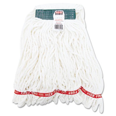 A21206WHI Web Foot Shrinkless  Looped-End Wet Mop Head, 