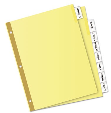 AVE11112 Insertable 8.5&quot;x11&quot;  Big Tab Dividers Double-Sided 