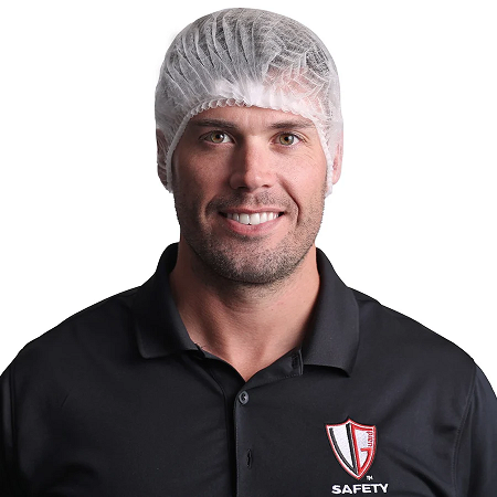 POLYPROPYLENE BOUFFANT  HAIRNET, PLEATED, WHITE, 21", 
