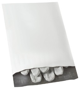 7.5 X 10.5" WHITE POLY MAILERS  WITH TEAR STRIP 1000/CASE