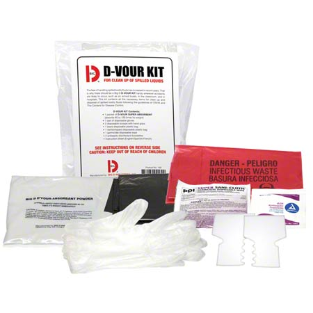 D'VOUR EMERGENCY CLEAN UP  KIT 6CS  