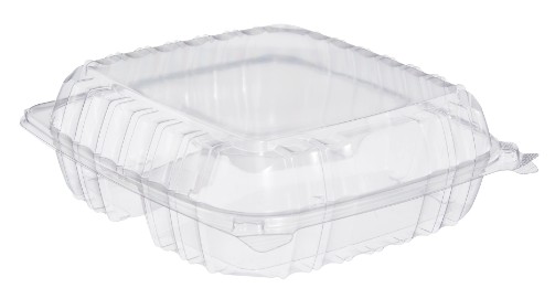 8.8" X 9.3" X 3" CLEARSEAL OPS  PLASTIC HINGED CONTAINER 