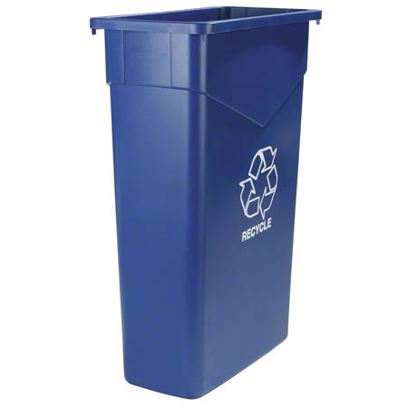 TRIMLINE RECTANGLE RECYCLE  WASTE CONTAINER 23GL BLUE 4CS