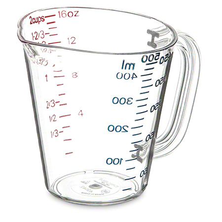 QUART SZ PC MEASURING CUP CLR  6CS 