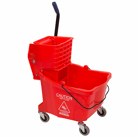35QT MOP BUCKET W/SP WRINGER  RED