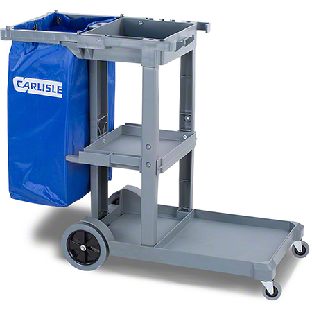 JANITOR CART SHORT PLATFORM GRAY