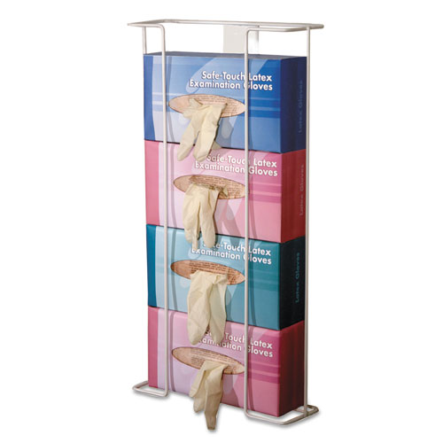 GLOVE BOX HOLDER WIRE WALL  MOUNT 4 BOX HORIZONTAL WHITE