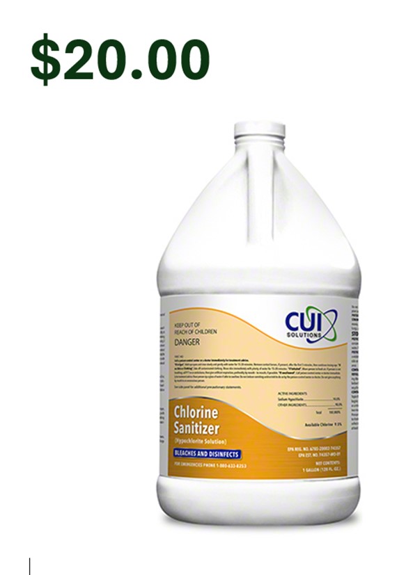 CU5430-4 Low Temp Chlorine  Sanitizer 1Galx4/Cs