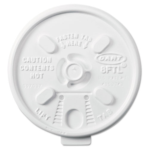 8OZ LIFT 'N' LOCK LID, WHITE -  1000/CS