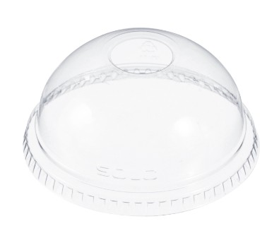 5-20OZ PET PLASTIC DOME LID W/  1' HOLE FOR PLASTIC COLD CUPS 