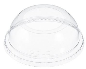 5-20OZ CLEAR PET PLASTIC DOME  LID W/ 1.9" HOLE FOR PLASTIC 