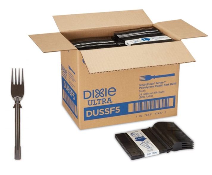 DUSSF5 Dixie SmartStock Heavy  Weight 6.45&quot; Black Fork 