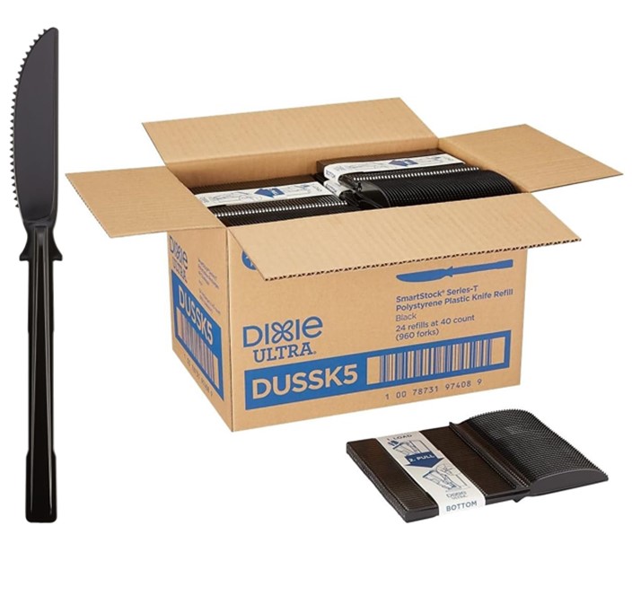 DUSSK5 Dixie SmartStock Heavy  Weight 6.99&quot; Black Knife 
