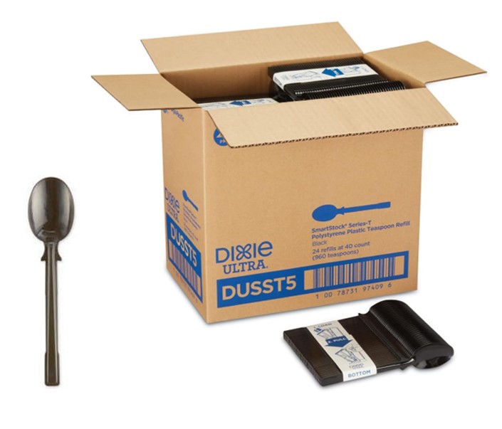 DUSST5 Dixie SmartStock Heavy  Weight 6.17&quot; Black Spoon 