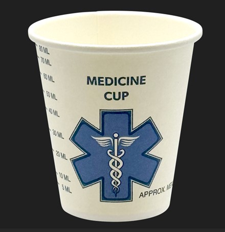 EMC300G Empress 3oz Paper  Graduated Medicine Cup 125 per 