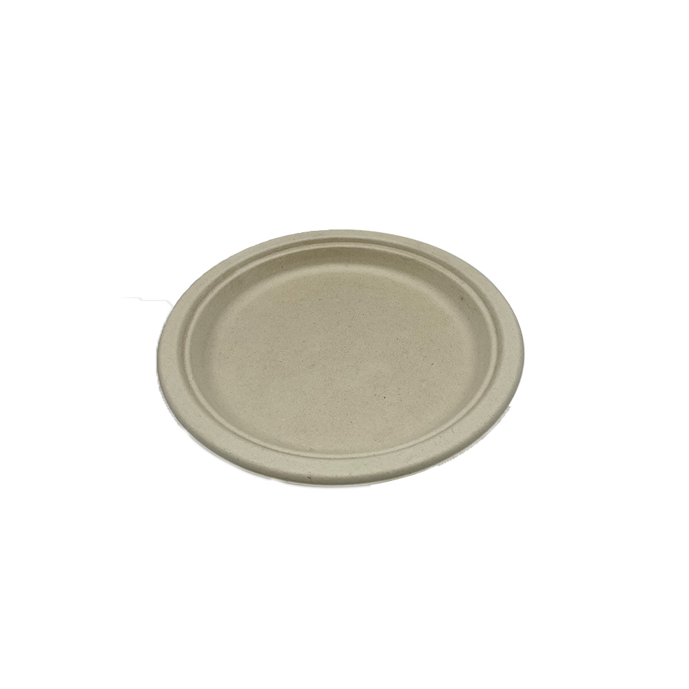 EPL-09-PF 9&quot; Heavy Weight 
Natural Bagasse Plate by 
Empress Earth PFAS Free 500/Cs