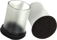 2-1/4" X 2-3/8"+ CLEAR SLEEVE FLOOR PROTECTOR 16PK