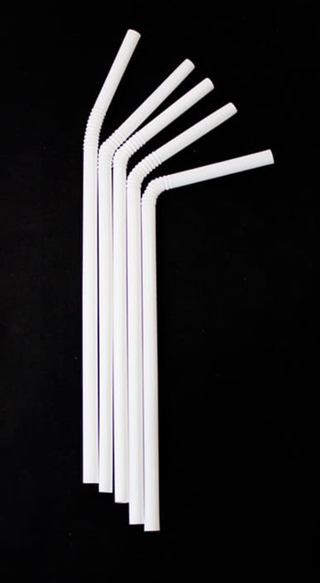 SF130IWW/C5112 7.75&quot; White 
Flex PolyPro Straw Paper 
Wrapped 400/Bx 25Bx/Cs