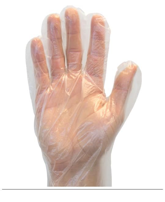 GDPE-LG P2123 Powder Free  Polyethylene Glove w/ Embossed 
