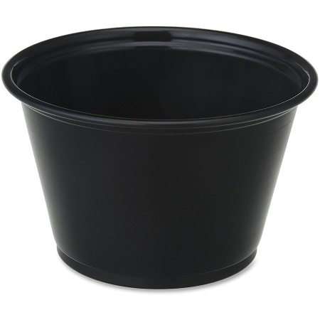 4OZ BLACK PORTION CUPS  2,500/CS