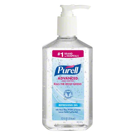 PURELL ADVANCED HAND SANITIZER  GEL 12 OZ TABLE TOP PUMP 