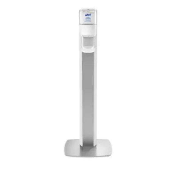PURELL ES6 SILVER PANEL FLOOR  STAND WITH WHITE DISPENSER 