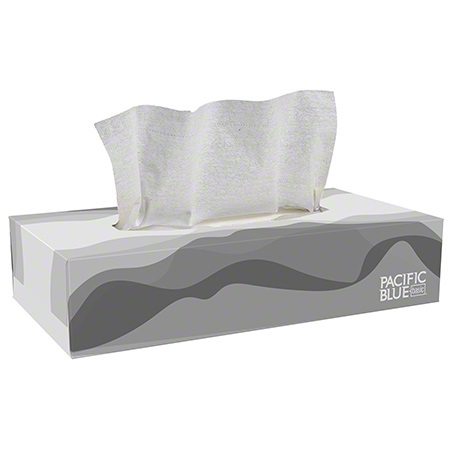 PACIFIC BLUE BASIC 2-PLY  FACIAL TISSUE FLAT 30/100 G13