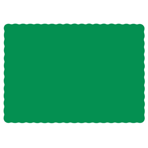 9.5X13.5 JADE SCALLOPED EDGE  PLACEMATS SOLID COLOR 1000CS