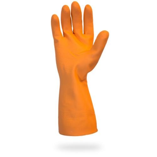 LG LATEX GLOVES LINED DELUXE FLOCKED 28MIL 12DZ/CS 