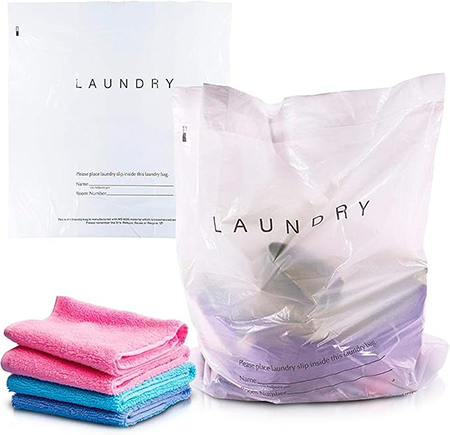 HOTEL LAUNDRY BAG 18X19 +4BG 1000CS DRAW TAPE CLOSURE